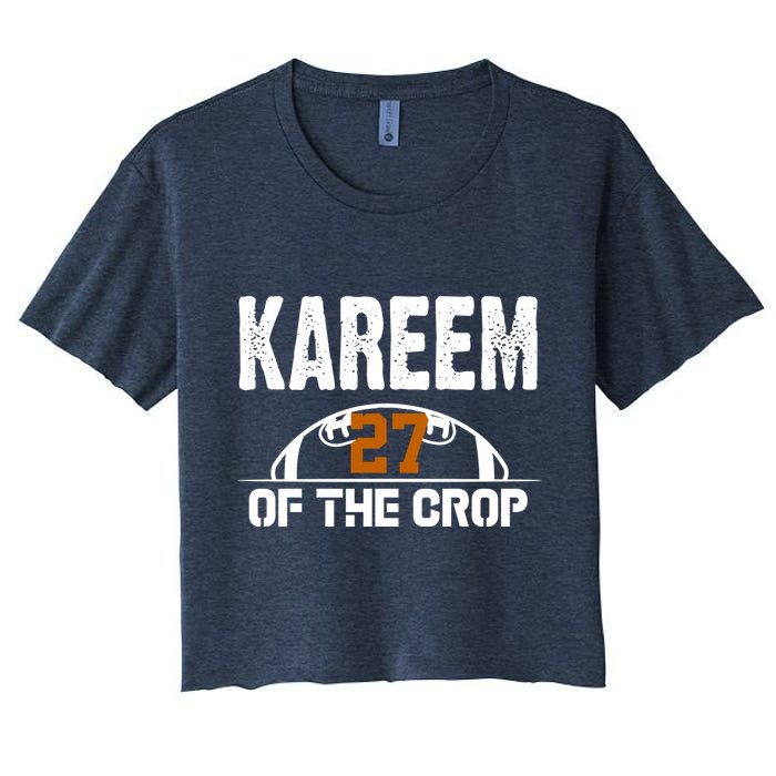 Kareem Of The Crop Number 27 Football Women's Crop Top Tee