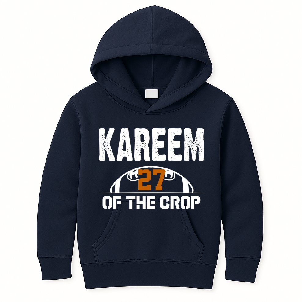 Kareem Of The Crop Number 27 Football Kids Hoodie