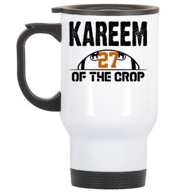 Kareem Of The Crop Number 27 Football Stainless Steel Travel Mug