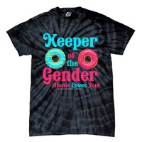 Keeper of the Gender Auntie donuts Gender Reveal Party Tie-Dye T-Shirt