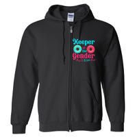 Keeper of the Gender Auntie donuts Gender Reveal Party Full Zip Hoodie