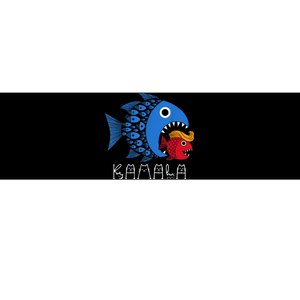 Kamala Over Trump Blue Wave Big Fish Eats Small Fish Bumper Sticker