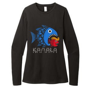 Kamala Over Trump Blue Wave Big Fish Eats Small Fish Womens CVC Long Sleeve Shirt