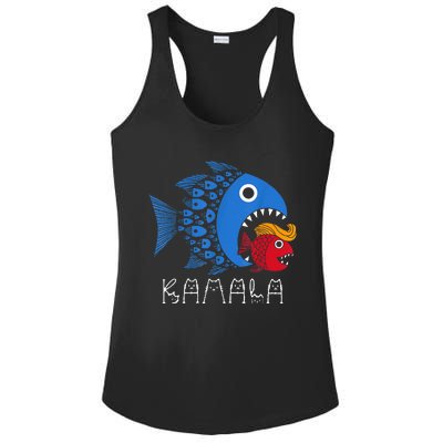 Kamala Over Trump Blue Wave Big Fish Eats Small Fish Ladies PosiCharge Competitor Racerback Tank