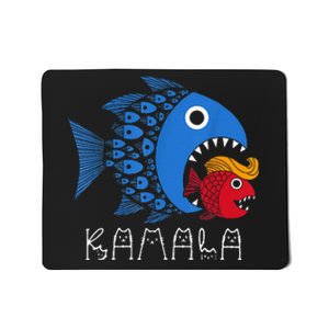 Kamala Over Trump Blue Wave Big Fish Eats Small Fish Mousepad