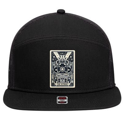 King Of The Street 7 Panel Mesh Trucker Snapback Hat