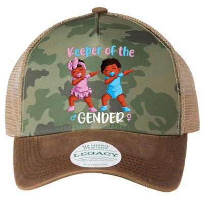 Keeper Of The Gender Reveal Black Baby Announcement Legacy Tie Dye Trucker Hat