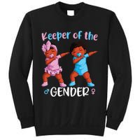 Keeper Of The Gender Reveal Black Baby Announcement Sweatshirt