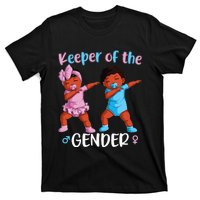 Keeper Of The Gender Reveal Black Baby Announcement T-Shirt