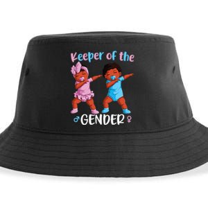 Keeper Of The Gender Reveal Black Baby Announcement Sustainable Bucket Hat