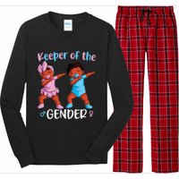 Keeper Of The Gender Reveal Black Baby Announcement Long Sleeve Pajama Set