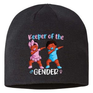 Keeper Of The Gender Reveal Black Baby Announcement Sustainable Beanie