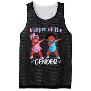 Keeper Of The Gender Reveal Black Baby Announcement Mesh Reversible Basketball Jersey Tank