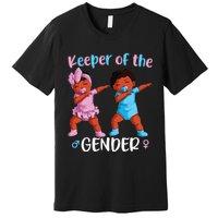 Keeper Of The Gender Reveal Black Baby Announcement Premium T-Shirt