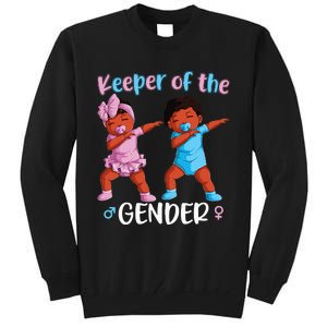 Keeper Of The Gender Reveal Black Baby Announcement Tall Sweatshirt