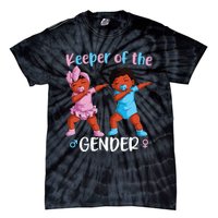 Keeper Of The Gender Reveal Black Baby Announcement Tie-Dye T-Shirt