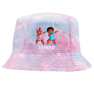 Keeper Of The Gender Reveal Black Baby Announcement Tie-Dyed Bucket Hat