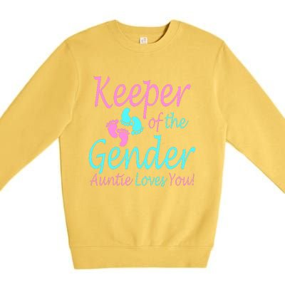 Keeper Of The Gender Auntie Love You Premium Crewneck Sweatshirt