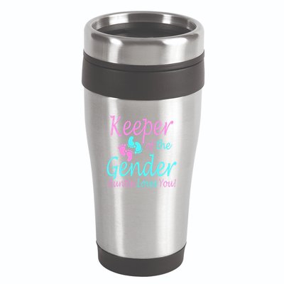 Keeper Of The Gender Auntie Love You 16oz Travel Tumbler