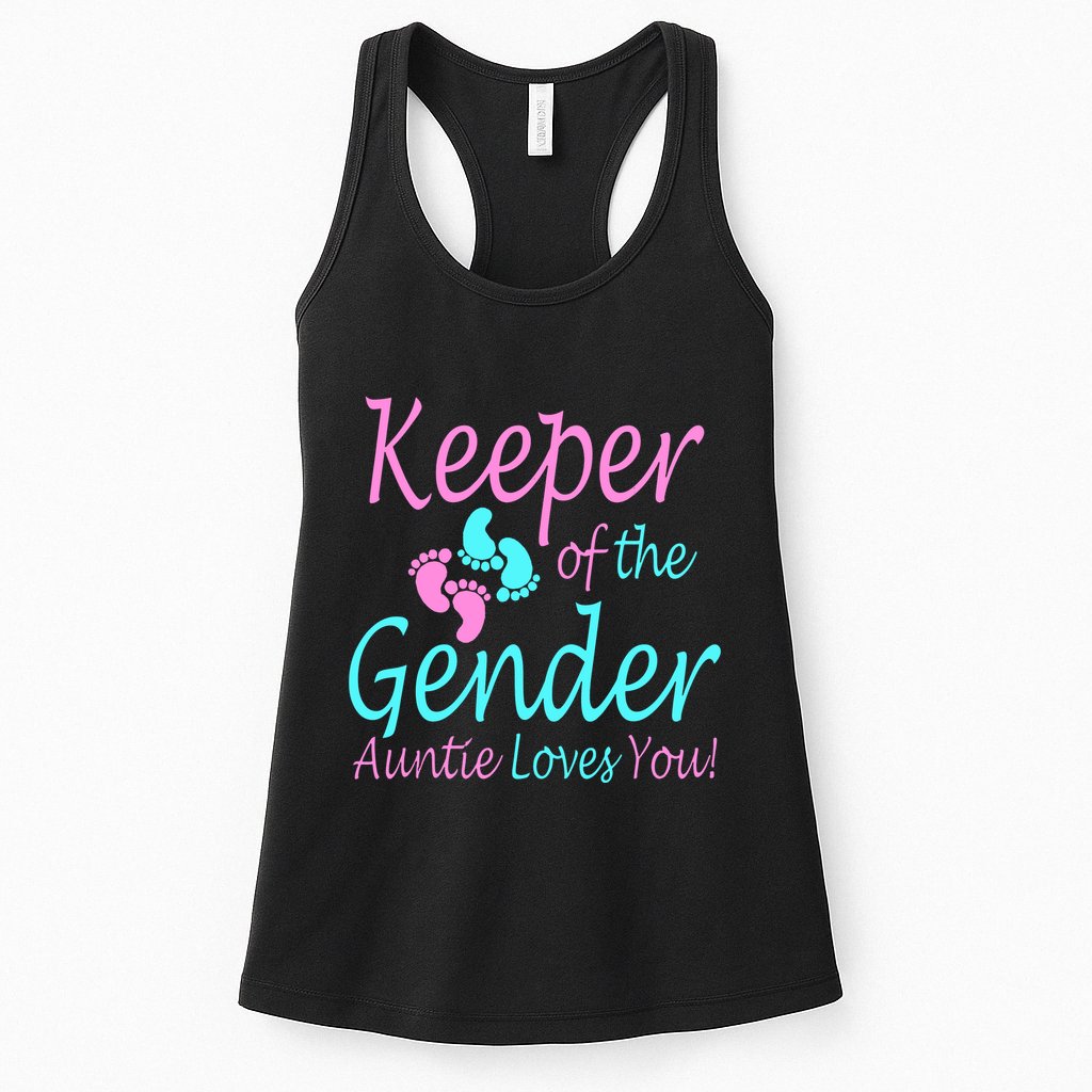 Keeper Of The Gender Auntie Love You Womens Tank Top