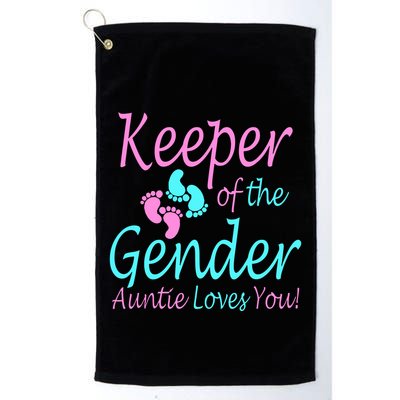 Keeper Of The Gender Auntie Love You Golf Towel