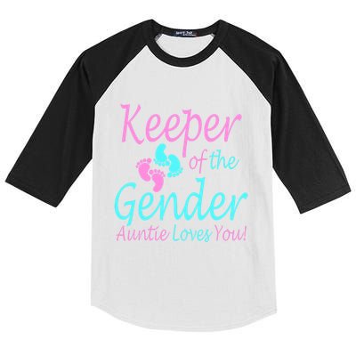 Keeper Of The Gender Auntie Love You Kids Colorblock Raglan Jersey