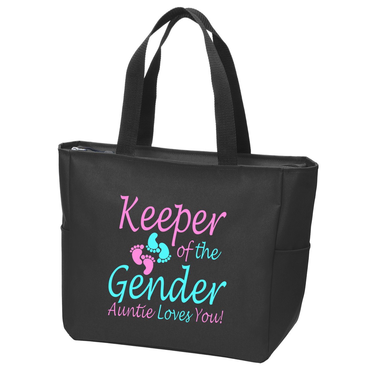 Keeper Of The Gender Auntie Love You Zip Tote Bag
