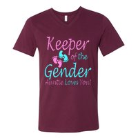 Keeper Of The Gender Auntie Love You V-Neck T-Shirt