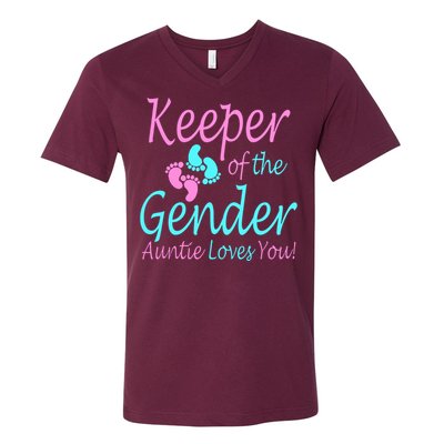 Keeper Of The Gender Auntie Love You V-Neck T-Shirt