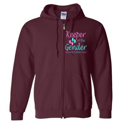 Keeper Of The Gender Auntie Love You Full Zip Hoodie