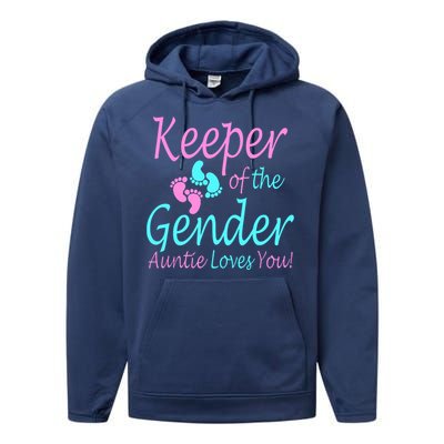 Keeper Of The Gender Auntie Love You Performance Fleece Hoodie