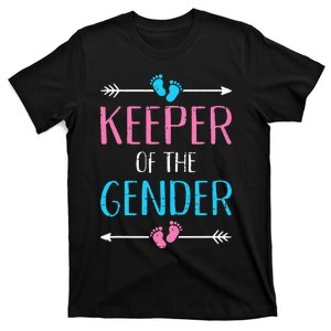 Keeper of the gender reveal baby announcement party supplies T-Shirt