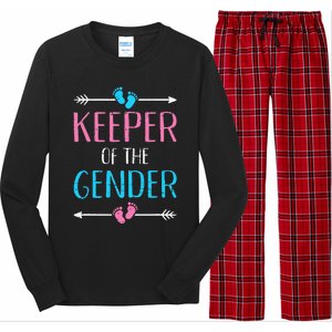 Keeper of the gender reveal baby announcement party supplies Long Sleeve Pajama Set