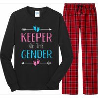 Keeper of the gender reveal baby announcement party supplies Long Sleeve Pajama Set