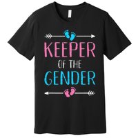 Keeper of the gender reveal baby announcement party supplies Premium T-Shirt