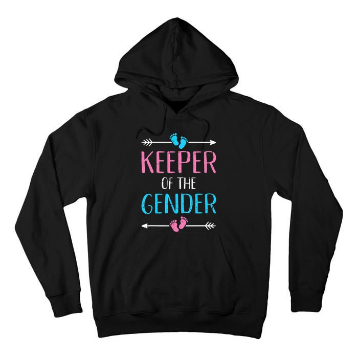 Keeper of the gender reveal baby announcement party supplies Tall Hoodie