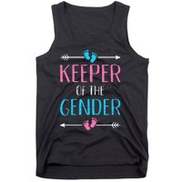 Keeper of the gender reveal baby announcement party supplies Tank Top