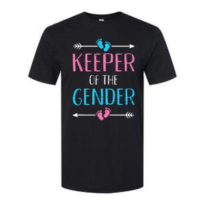 Keeper of the gender reveal baby announcement party supplies Softstyle CVC T-Shirt