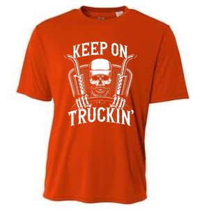 Keep On Truckin' Truck Driver Gift Cooling Performance Crew T-Shirt