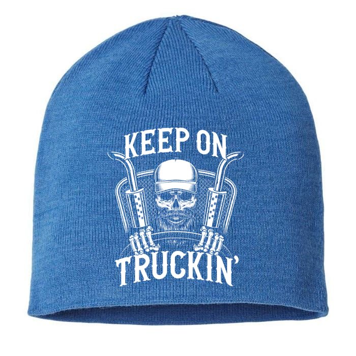 Keep On Truckin' Truck Driver Gift Sustainable Beanie