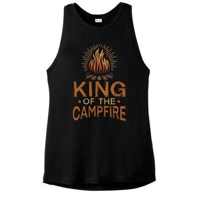 King Of The Campfire Vintage Ladies PosiCharge Tri-Blend Wicking Tank