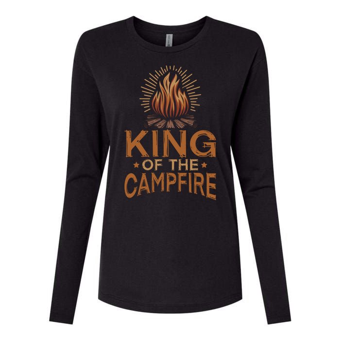 King Of The Campfire Vintage Womens Cotton Relaxed Long Sleeve T-Shirt