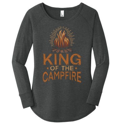 King Of The Campfire Vintage Women's Perfect Tri Tunic Long Sleeve Shirt