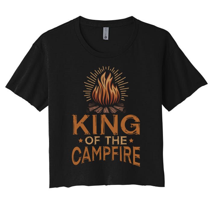 King Of The Campfire Vintage Women's Crop Top Tee