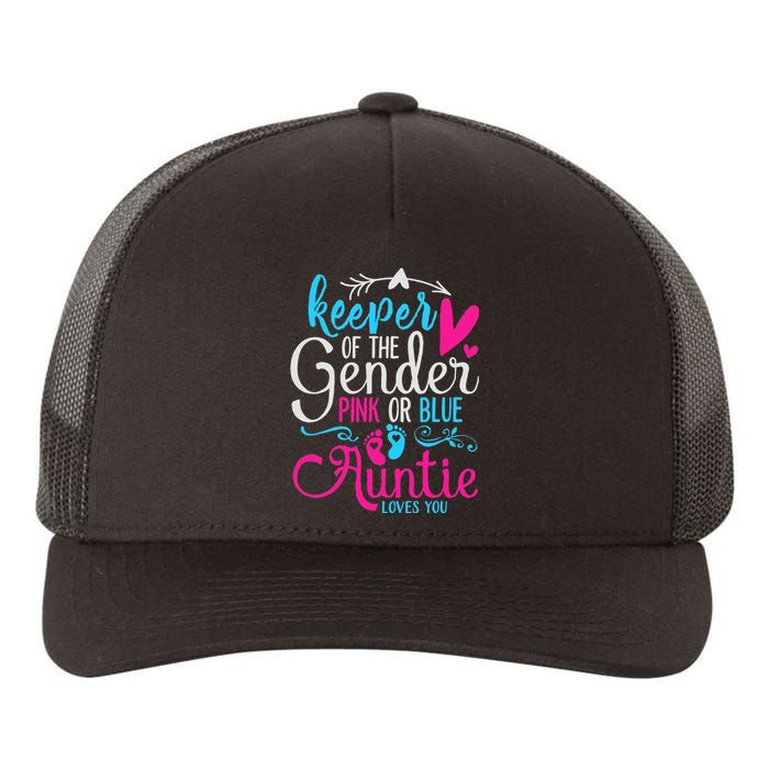 Keeper Of The Gender Auntie Loves You Aunt Baby Announcement Yupoong Adult 5-Panel Trucker Hat