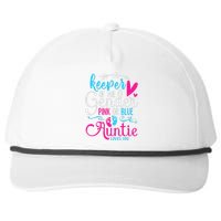 Keeper Of The Gender Auntie Loves You Aunt Baby Announcement Snapback Five-Panel Rope Hat