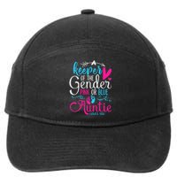 Keeper Of The Gender Auntie Loves You Aunt Baby Announcement 7-Panel Snapback Hat