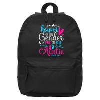 Keeper Of The Gender Auntie Loves You Aunt Baby Announcement 16 in Basic Backpack