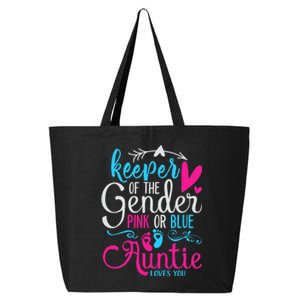 Keeper Of The Gender Auntie Loves You Aunt Baby Announcement 25L Jumbo Tote