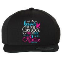 Keeper Of The Gender Auntie Loves You Aunt Baby Announcement Wool Snapback Cap